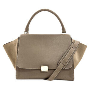 Celine Trapeze 2-Way Handbag, Calfskin/Suede, Women's CELINE